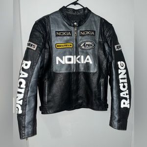 Rare vintage Nokia racing leather jacket